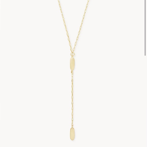 Kendra Scott Gold Fern Y Necklace - Picture 2 of 3